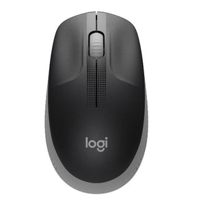 Logitech M190 - Mouse - optical - 3 buttons - wireless - USB wireless receiver - charcoal