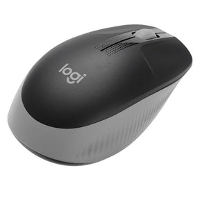 Logitech M190 - Mouse - optical - 3 buttons - wireless - USB wireless receiver - medium gray