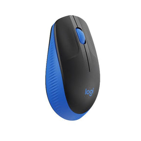 Logitech M190 - Mouse - optical - 3 buttons - wireless - USB wireless receiver - blue