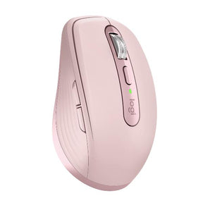 Logitech MX Anywhere 3 - Mouse - laser - 6 buttons - wireless - Bluetooth, 2.4GHz - USB wireless receiver - pink