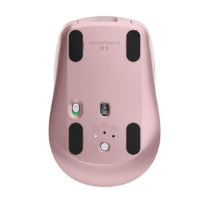 Logitech MX Anywhere 3 - Mouse - laser - 6 buttons - wireless - Bluetooth, 2.4GHz - USB wireless receiver - pink