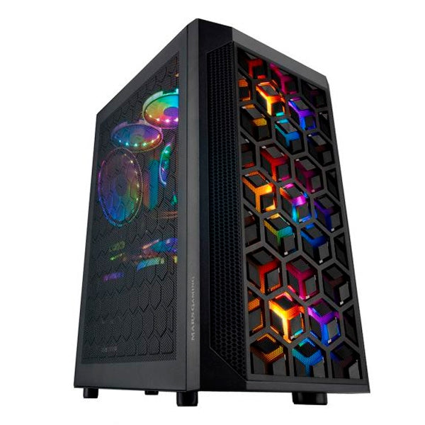 MARS GAMING BOX MATX ULTRA COOLING 360 MESH BLACK