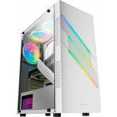 MARS GAMING BOX ATX MCU3 ARGB FRONTAL 12CM CRISTAL BLANCO