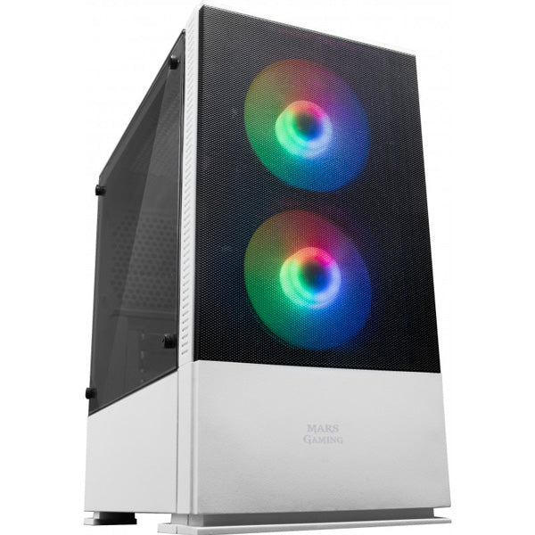 MARS GAMING BOX MATX MCZ PREMIUM FRGB VENTANA MALLA WATERC BLANCO