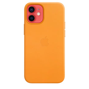 APPLE CAPA IPHONE 12 MINI 5.4 LEATHER CASE WITH MAGSAFE - CALIFORNIA POPPY