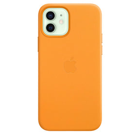 APPLE CAPA IPHONE 12/12 PRO 6.1 LEATHER CASE WITH MAGSAFE - CALIFORNIA POPPY