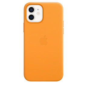 APPLE CAPA IPHONE 12/12 PRO 6.1 LEATHER CASE WITH MAGSAFE - CALIFORNIA POPPY