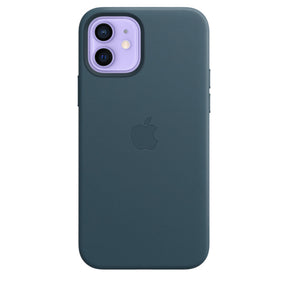 APPLE CAPA IPHONE 12/ 12 PRO 6.1 LEATHER CASE WITH MAGSAFE - BALTIC BLUE