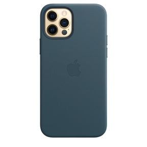 APPLE CAPA IPHONE 12/ 12 PRO 6.1 LEATHER CASE WITH MAGSAFE - BALTIC BLUE