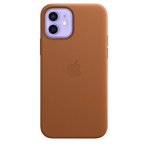 FUNDA DE CUERO APPLE CAPA IPHONE 12/ 12 PRO 6.1 CON MAGSAFE - SADDLE BROWN