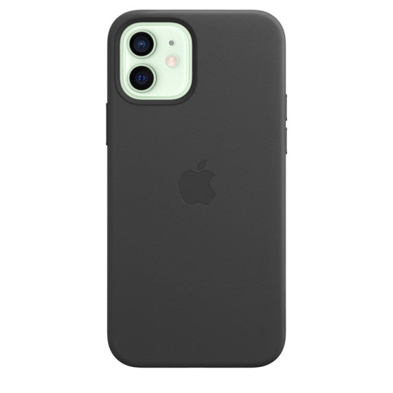 APPLE CAPA IPHONE 12/12 PRO 6.1 LEATHER CASE WITH MAGSAFE - BLACK