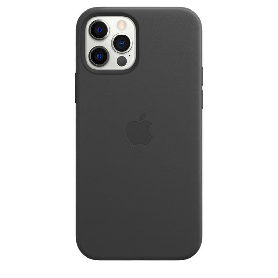 APPLE CAPA IPHONE 12/12 PRO 6.1 LEATHER CASE WITH MAGSAFE - BLACK