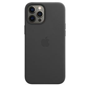 APPLE CAPA IPHONE 12 PRO 6.7 MAX LEATHER CASE WITH MAGSAFE - BLACK