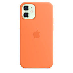 APPLE CAPA IPHONE 12 MINI 5.4 SILICONE CASE WITH MAGSAFE - KUMQUAT