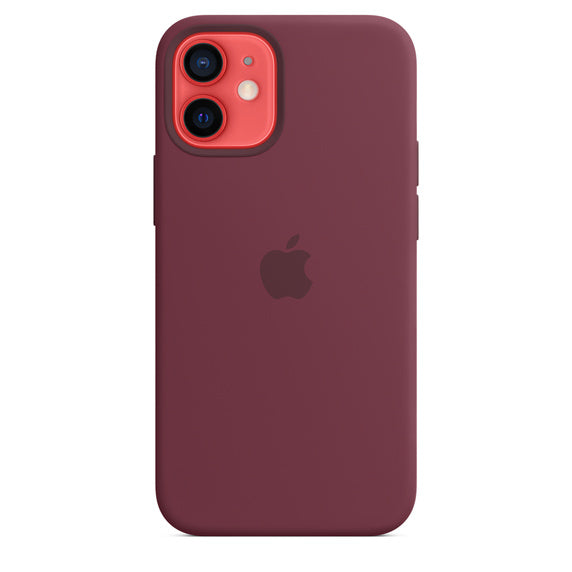 APPLE CAPA IPHONE 12 MINI 5.4 SILICONE CASE WITH MAGSAFE - PLUM