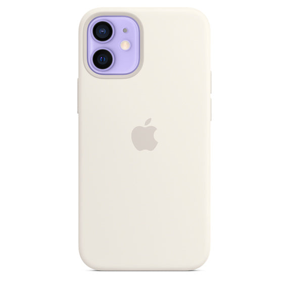 FUNDA APPLE CAPA IPHONE 12 MINI 5.4 SILICONA CON MAGSAFE - BLANCO