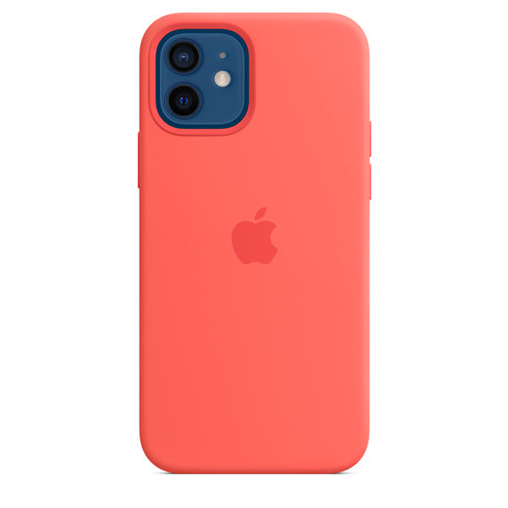 APPLE CAPA IPHONE 12/12 PRO 6.1 SILICONE CASE WITH MAGSAFE - PINK CITRUS