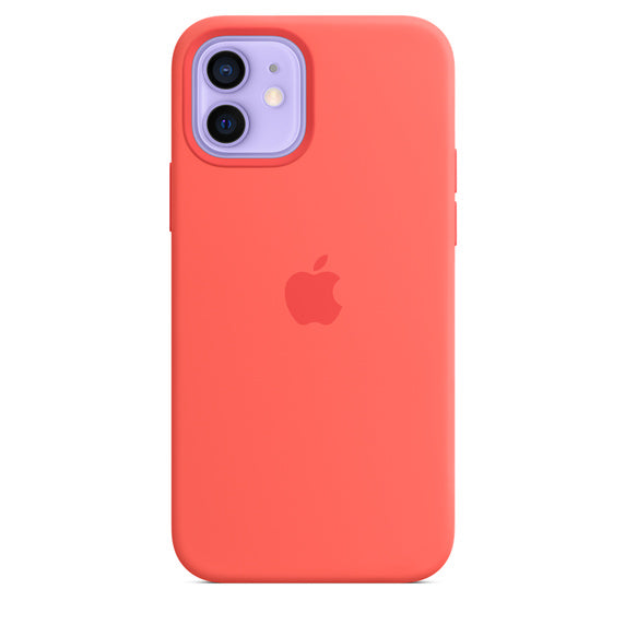 APPLE CAPA IPHONE 12/12 PRO 6.1 SILICONE CASE WITH MAGSAFE - PINK CITRUS