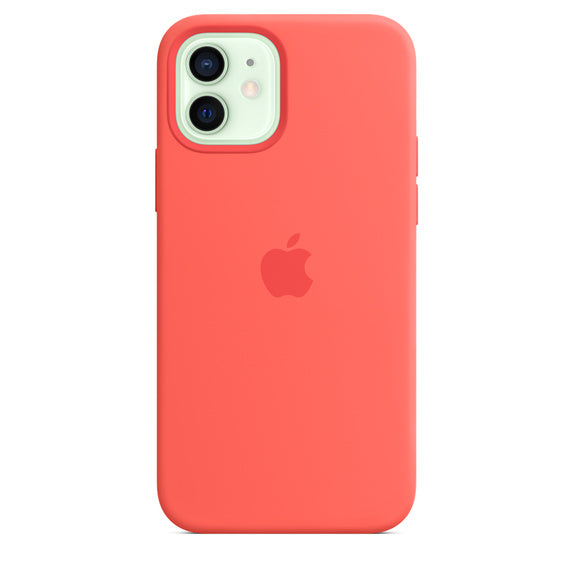 APPLE CAPA IPHONE 12/12 PRO 6.1 SILICONE CASE WITH MAGSAFE - PINK CITRUS