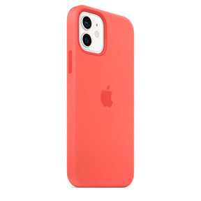 APPLE CAPA IPHONE 12/12 PRO 6.1 SILICONE CASE WITH MAGSAFE - PINK CITRUS