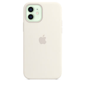 APPLE CAPA IPHONE 12/12 PRO 6.1 SILICONE CASE WITH MAGSAFE - WHITE