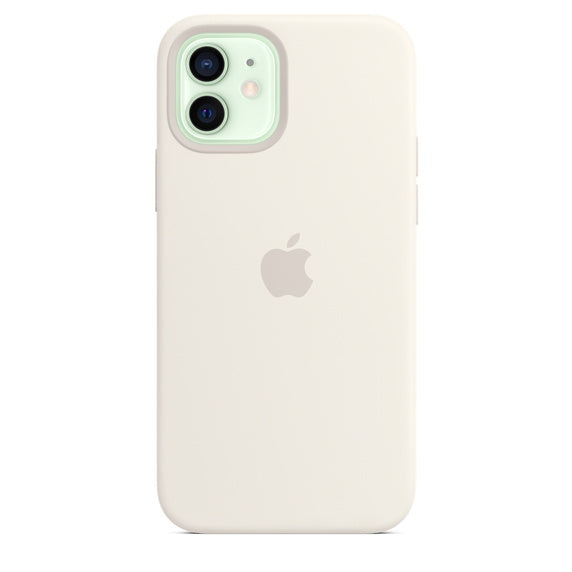 FUNDA DE SILICONA APPLE CAPA IPHONE 12/12 PRO 6.1 CON MAGSAFE - BLANCO