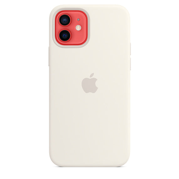 FUNDA DE SILICONA APPLE CAPA IPHONE 12/12 PRO 6.1 CON MAGSAFE - BLANCO