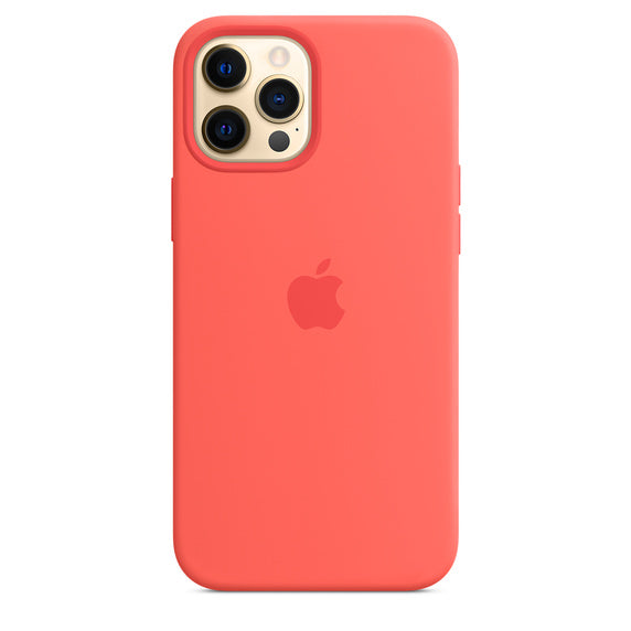 FUNDA DE SILICONA CON MAGSAFE APPLE CAPA IPHONE 12 PRO 6.7 MAX - ROSA CÍTRICO