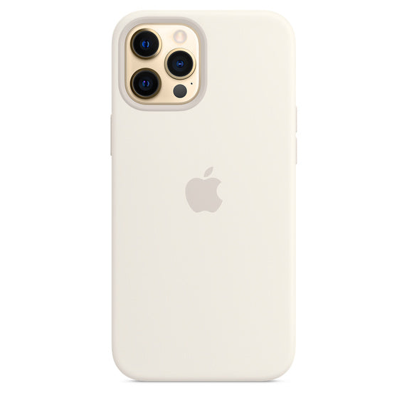 APPLE CAPA IPHONE 12 PRO 6.7 MAX SILICONE CASE WITH MAGSAFE - WHITE