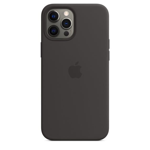 APPLE CAPA IPHONE 12 PRO 6.7 MAX SILICONE CASE WITH MAGSAFE - BLACK