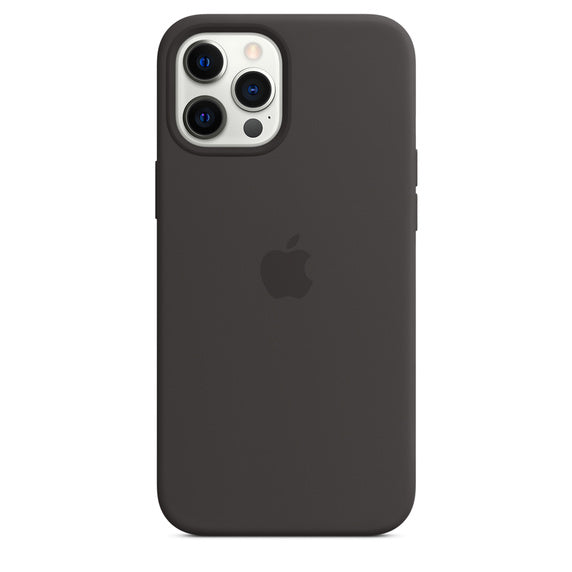 APPLE CAPA IPHONE 12 PRO 6.7 MAX SILICONE CASE WITH MAGSAFE - BLACK