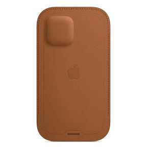 APPLE CAPA IPHONE 12/12 PRO 6.1 LEATHER SLEEVE WITH MAGSAFE - SADDLE BROWN