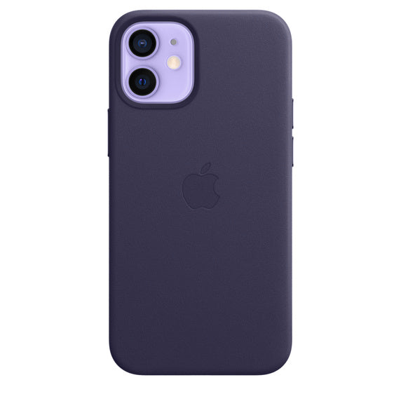 APPLE CAPA IPHONE 12 MINI 5.4 LEATHER CASE WITH MAGSAFE - DEEP VIOLET