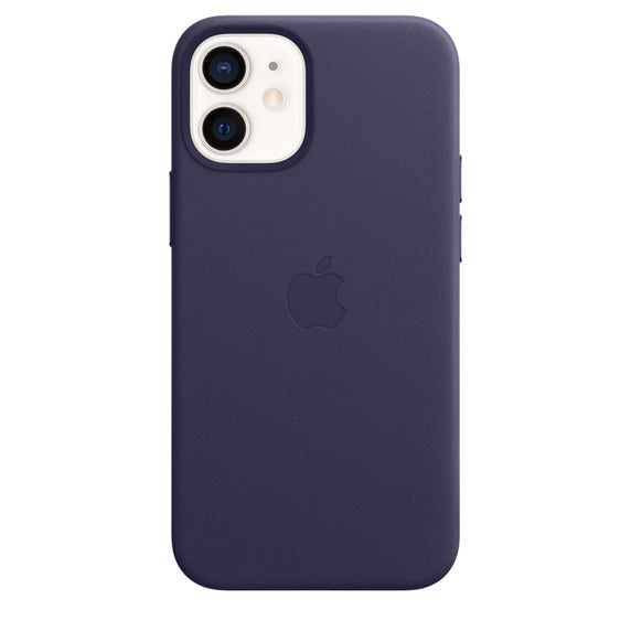 APPLE CAPA IPHONE 12 MINI 5.4 LEATHER CASE WITH MAGSAFE - DEEP VIOLET