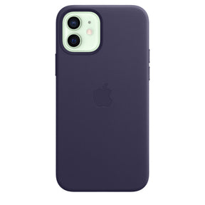 APPLE CAPA IPHONE 12/ 12 PRO 6.1 LEATHER CASE WITH MAGSAFE - DEEP VIOLET