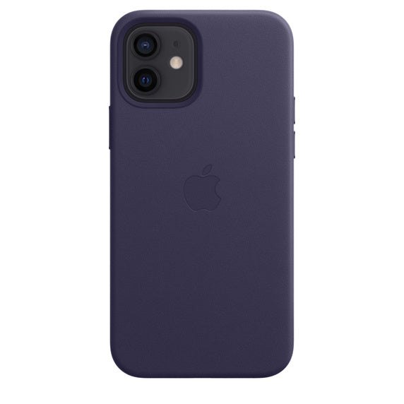 APPLE CAPA IPHONE 12/ 12 PRO 6.1 LEATHER CASE WITH MAGSAFE - DEEP VIOLET