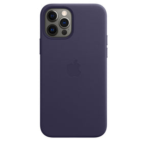 APPLE CAPA IPHONE 12/ 12 PRO 6.1 LEATHER CASE WITH MAGSAFE - DEEP VIOLET