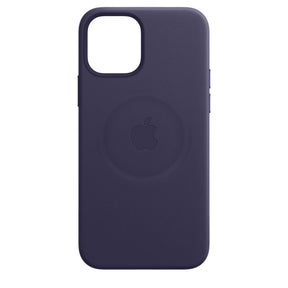 APPLE CAPA IPHONE 12/ 12 PRO 6.1 LEATHER CASE WITH MAGSAFE - DEEP VIOLET