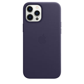 APPLE CAPA IPHONE 12 PRO 6.7 MAX LEATHER CASE WITH MAGSAFE - DEEP VIOLET