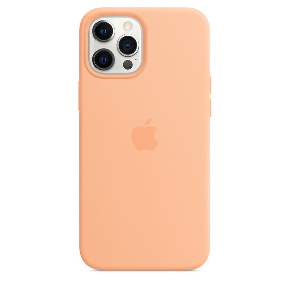 APPLE CAPA IPHONE 12 PRO 6.7 MAX SILICONE CASE WITH MAGSAFE - CANTALOUPE