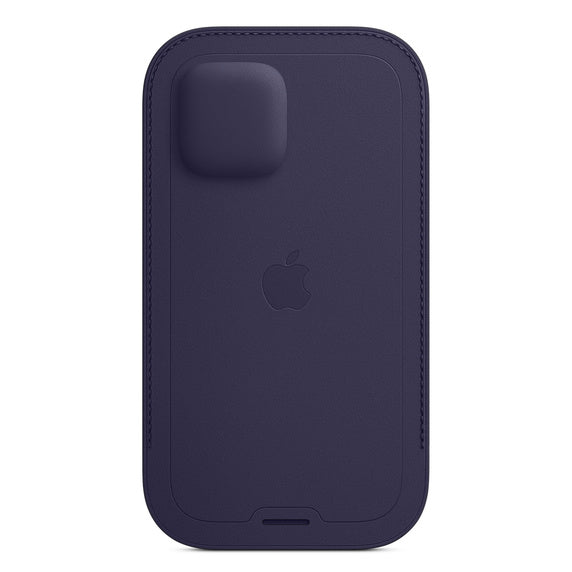 APPLE CAPA IPHONE 12/12 PRO 6.1 LEATHER SLEEVE WITH MAGSAFE - DEEP VIOLET