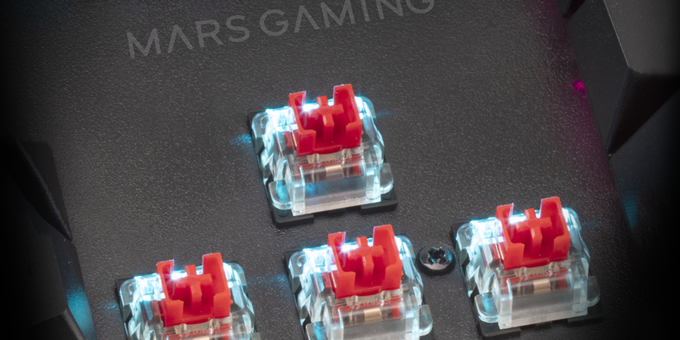 Teclado MARS GAMING MK422 MECHANICAL KEYBOARD, ANTI-DUST BLUE, FRGB, BLACK, PORTUGUESE (MK422BPT)