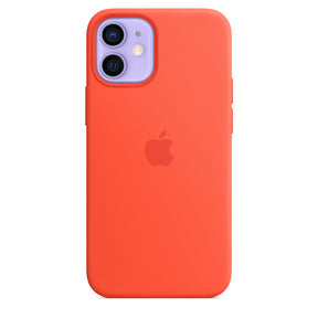 APPLE CAPA IPHONE 12 MINI 5.4 SILICONE CASE WITH MAGSAFE - ELECTRIC ORANGE