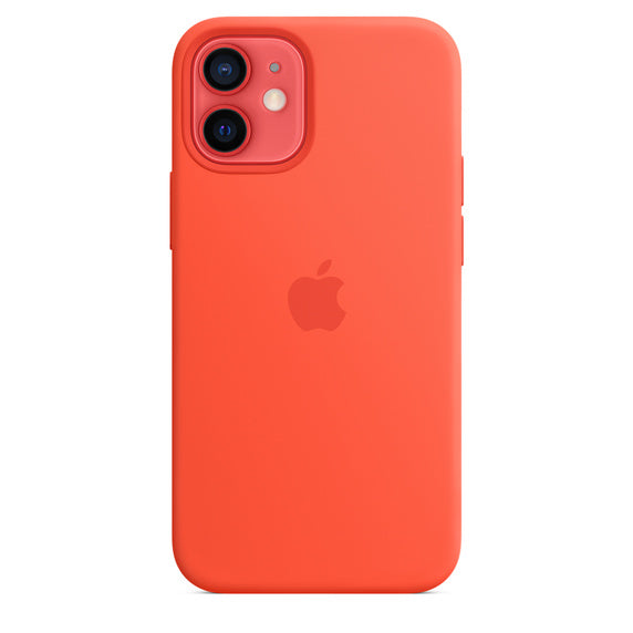 APPLE CAPA IPHONE 12 MINI 5.4 SILICONE CASE WITH MAGSAFE - ELECTRIC ORANGE