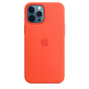 APPLE CAPA IPHONE 12 PRO 6.7 MAX SILICONE CASE WITH MAGSAFE - ELECTRIC ORANGE