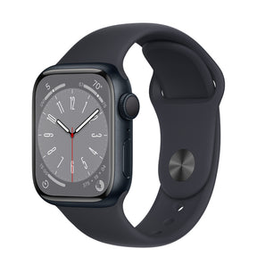 APPLE WATCH SERIES 8 GPS 41MM MIDNIGHT ALUMINUM CASE WITH MIDNIGHT SPORT BAND R