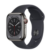 APPLE WATCH SERIES 8 GPS+CELLULAR 41MM GRAPHITE STAINLESS STEEL CASE WITH MIDNIG