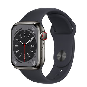 APPLE WATCH SERIES 8 GPS+CELLULAR 41MM GRAPHITE STAINLESS STEEL CASE WITH MIDNIG