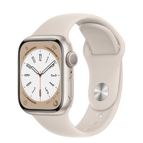 APPLE WATCH SERIES 8 GPS 41MM STARLIGHT ALUMINUM CASE WITH STARLIGHT SPORT BAND