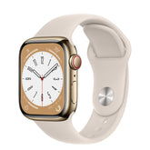 APPLE WATCH SERIES 8 GPS+CELLULAR 41MM GOLD STAINLESS STEEL CASE WITH STARLIGHT